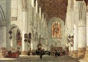 BERCKHEYDE, Job Adriaensz Interior of the St Bavo Church at Haarlem fs oil painting on canvas